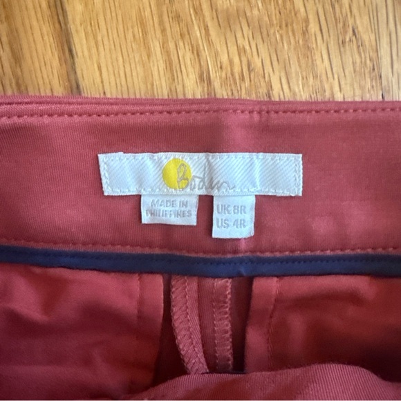 BODEN Pants Womens Burnt Orange Straight Twill Office Preppy Trousers Slacks 4R - Picture 3 of 8